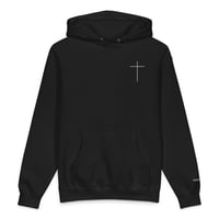 Image 3 of  "Cross Over Heart" 10oz Hooded Sweatshirt  