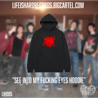 Image 3 of See into my fucking eyes red foil hoodie