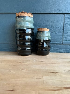 Image of 2 Cork Lidded Jar Set CJ4 And CJ5