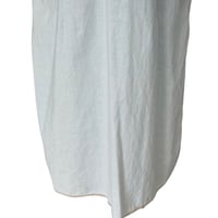 Image 6 of Vintage Pale Blue Cotton Midi Slip Dress   with Trim- Size M