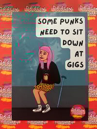 Image 2 of Some Punks Need to Sit Down A5 print 