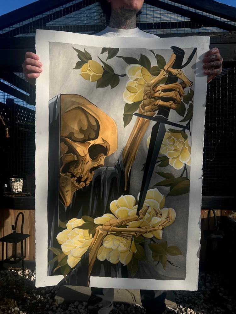Image of large Reaper Print on Canvas