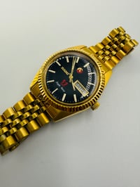 Image 3 of Rado Purple Horse Day Date Black Dial Gold Plated Automatic Men’s Watch