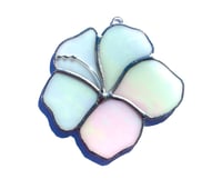 Image 2 of Stained Glass Iridescent White Flower