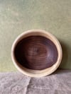 Pole Lathe Turned Black Walnut Bowl- Rimmed