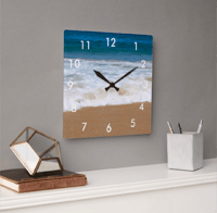 Image 1 of Square Clock Beautiful Relaxing Beach 