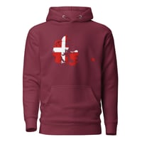 Image 5 of Unisex Hoodie Denmark Map