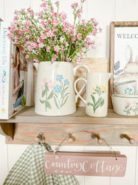 Image 1 of SALE! Cottage Floral Jug ( 2 Sizes )