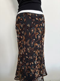 Image 2 of Vintage brown midi skirt // 38