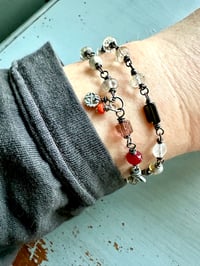 Image 13 of labradorite tourmaline and ruby charm bracelet