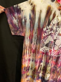 Image 2 of XL Be Gay Do Crime Godzilla Tie Dye Shirt 1