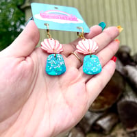 Image 2 of Mini Shimmer Scale Shell Dangles 