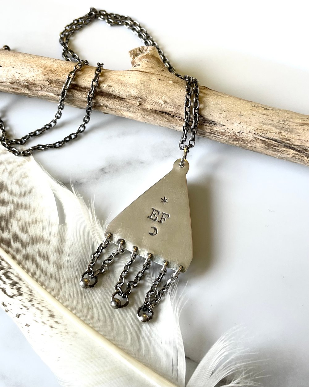 Handmade Treasure Mountain Turquoise Silver Pendant 925