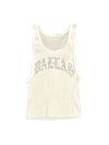 DALLAS CRYSTAL TANK TOP (WHT/CLEAR)