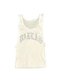 DALLAS CRYSTAL TANK TOP (WHT/CLEAR)