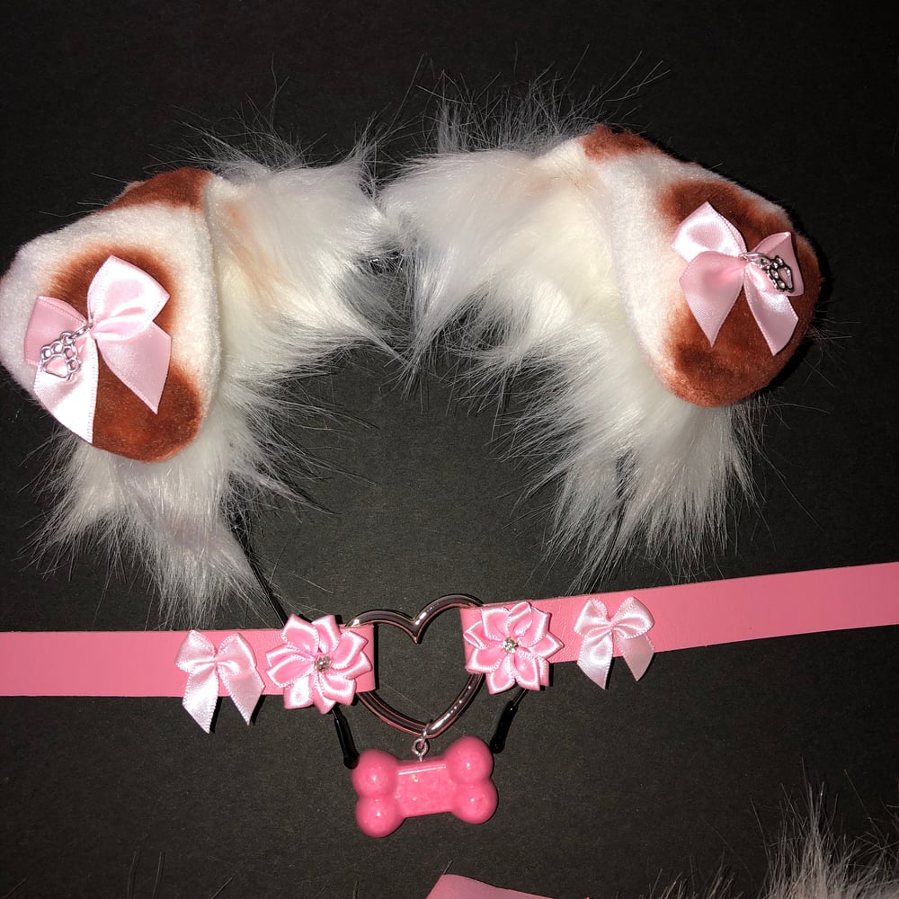 Brown/White Puppy Love Set *no plug*