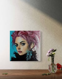 Image 2 of Girl with the Blue feather 