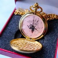 Image 1 of Pretty Guardian Sailor Moon Fan Club Reproduction Nakayoshi Gold Pocket Watch (2019)