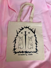 Bunny Portal Tote Bag Natural Canvas