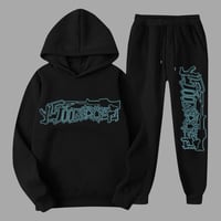 500Mooch Blk Jogger Set (Teal Blue)