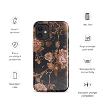 Image 8 of Dark Rose Gold Butterfly Design Goth Inspired Tough Case for iPhone®