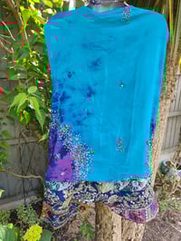 Image 8 of Mykonos sari jewel oversized waistcoat / top 10-18 turquoise and purple