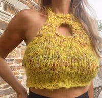 Image 2 of Cut out Halter Tie Top 