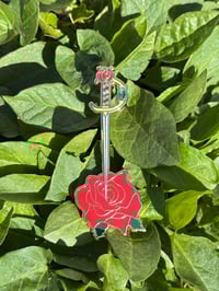 Image 3 of Revolutionary Girl Utena Inspired Sword And Rose Deluxe Hard Enamel Pin - 2.5 Inch
