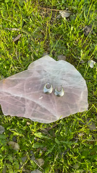 Image 2 of Silver thick hoops 