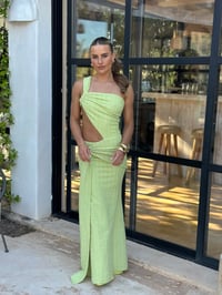 Image 5 of Nobu Boucle Knit Maxi Dress Green 