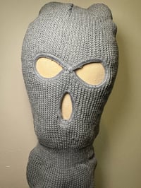 Image 3 of Warm unisex 3Holes Ski Snowboarding Hat Grey