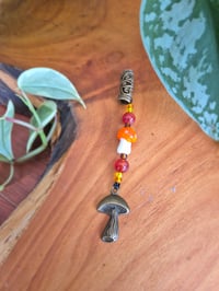 Image 1 of Bronze Mushroom Dangle with Carnelian