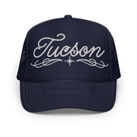 Image 3 of Tucson Cursive Foam trucker hat