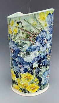 Image 2 of "Cranesbill and Buttercup” vase