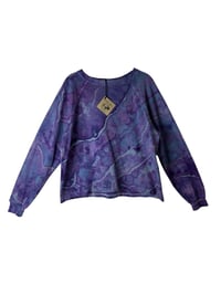 Image 3 of *IRREGULAR* S 100% Cotton French Terry Sweatsuit Set in Purple Haze Geode Ice Dye