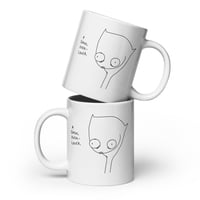 Image 2 of White glossy mug over-lover