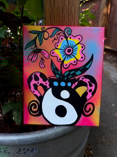 Image of Ying Yang Vase Painting 