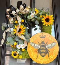 Image 1 of Bee Moss Wreath