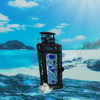 XL  Fused Glass & Metal Lantern – 17.6" Tall x 6" Wide 