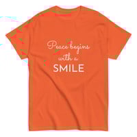 Image 11 of Unisex classic tee, Peace Begins With A Smile Tee