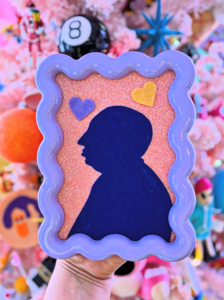 Image of Alfred Hitchcock Silhouette Felt Art Piece