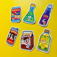 Image 1 of Dr Stone Drink Sticker Set