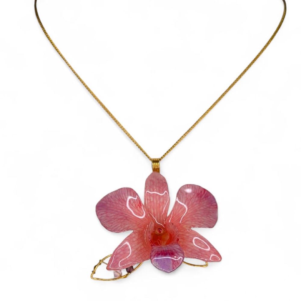 Image of Swarovski Crystal Orchid Pendant