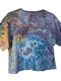 Image 8 of XS Crop Cotton Tee in Soft Watercolor Ice Dye