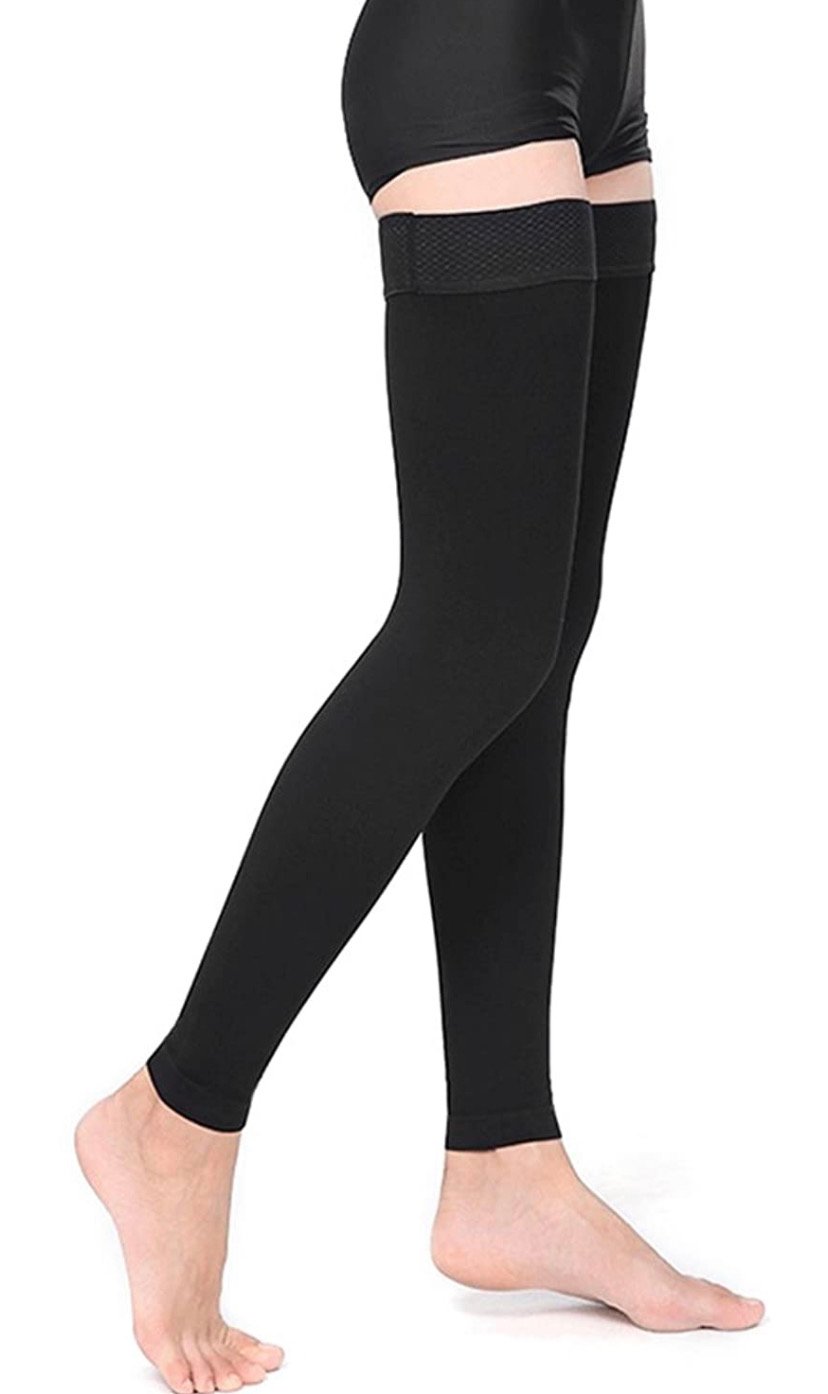 Medical Thigh High Footless Compression Socks 20-30mmhg 
