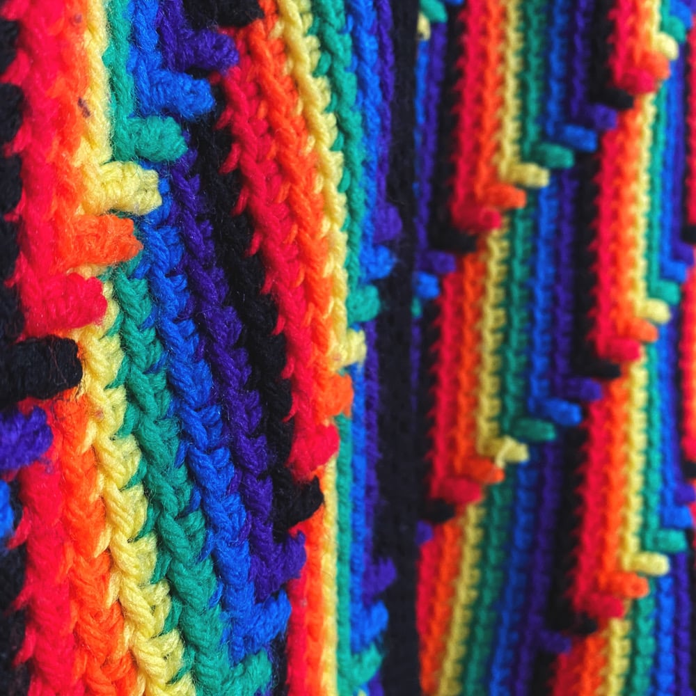 Image of Rainbow Puff Granny Sweater