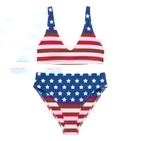 Image 3 of USA Flag - Recycled high-waisted bikini from PatriotsCo.com