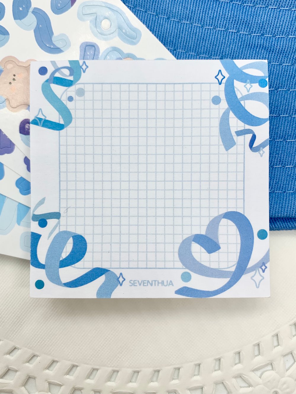 Confetti Deco Notepad (Blue ver.)
