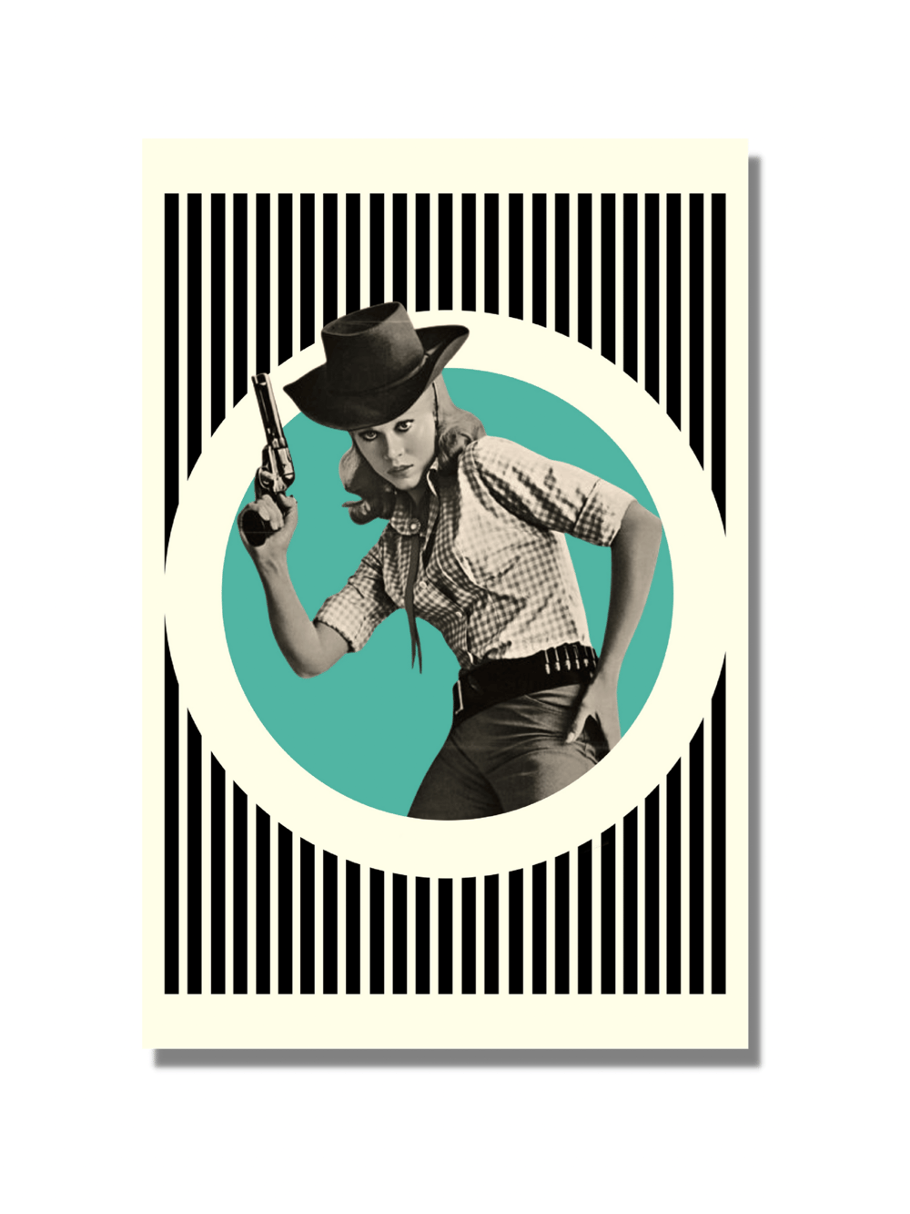 Retro Cowgirl Set wall art prints