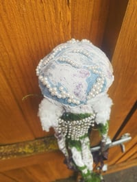 Image 3 of Sitting pearly fungi - handmade - mushroom core